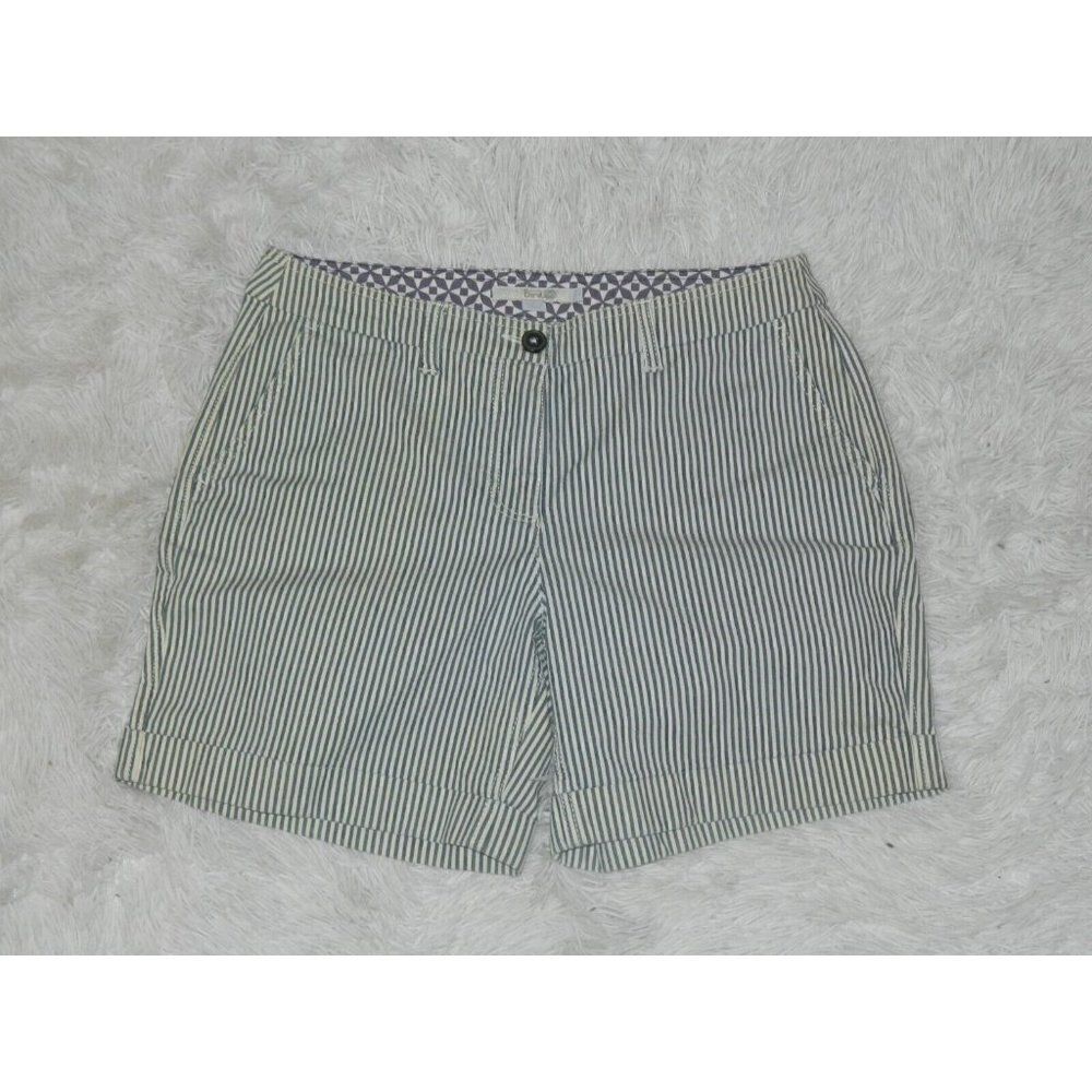 Borden Shorts‎ Chino Blue  White Pinstriped  Pockets Women's Shorts Size US 8